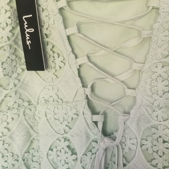 Crochet Lace Bodycon Mini Dress - Picture 3 of 4